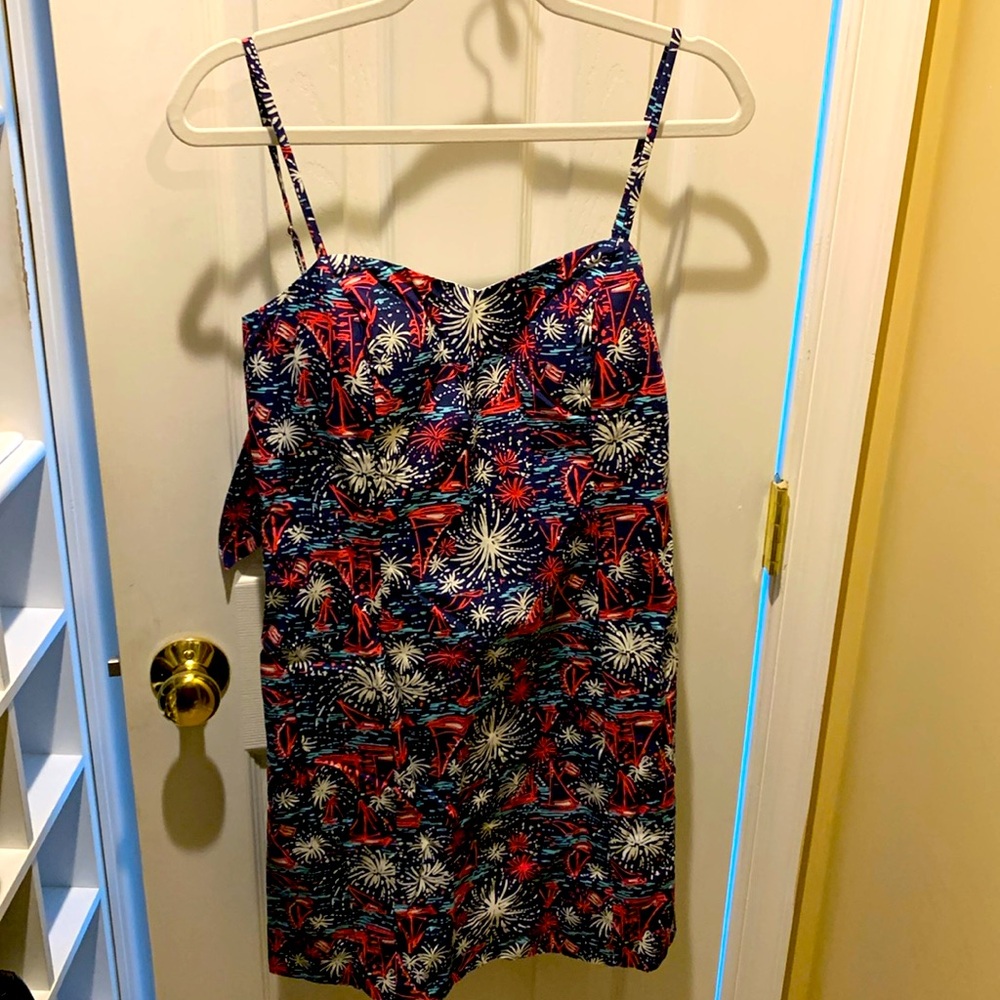 Lilly Pulitzer Mccallum Dress Sparks Fly Firework Print Mini Dress Size 4